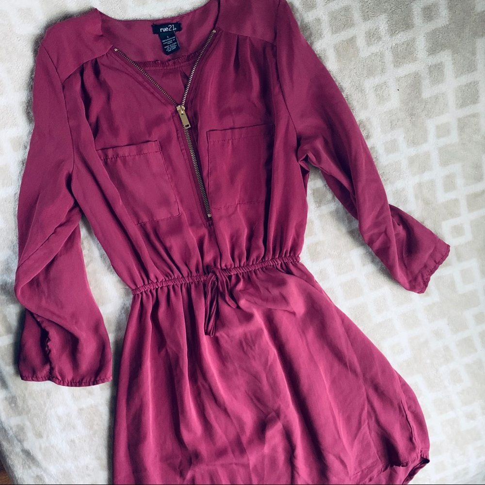 Rue21, mauve zip dress